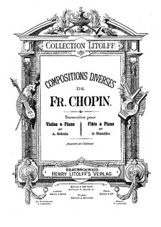 Sonata for Piano No.2 in B Flat Minor, Op.35: Movement III, for violin (or flute) and piano by Frédéric Chopin