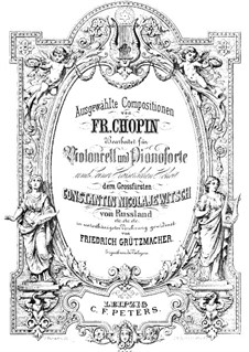 Nocturnes, Op.37: No.1, for cello and piano by Frédéric Chopin