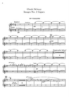 Set III, No.1 Gigues, L.122: Violins II part by Claude Debussy