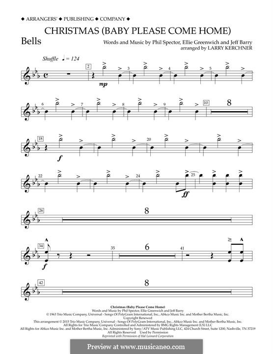 Christmas (Baby Please Come Home) arr. Larry Kerchner: Bells part by Ellie Greenwich, Jeff Barry, Phil Spector