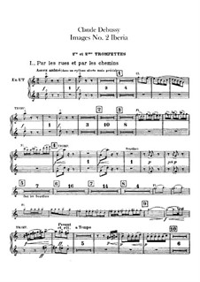 Set III, No.2 Iberia, L.122: Trumpets parts by Claude Debussy