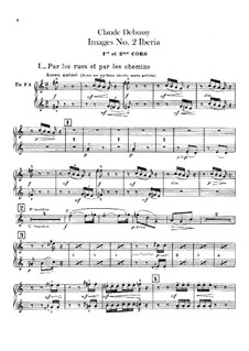 Set III, No.2 Iberia, L.122: French horns parts by Claude Debussy