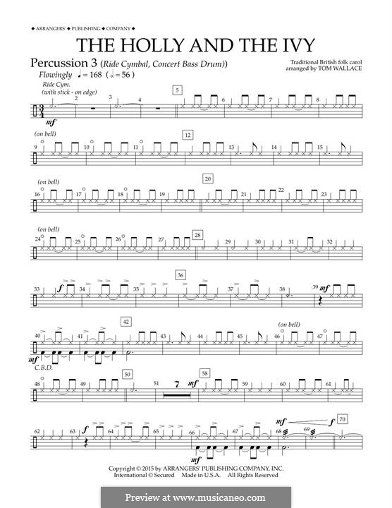 Concert Band version: Percussion 3 part by folklore