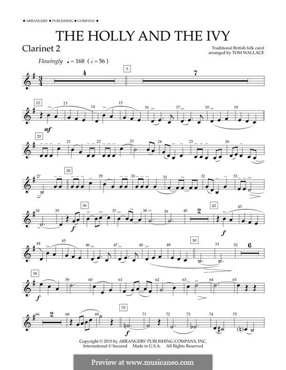 Concert Band version: Bb Clarinet 2 part by folklore