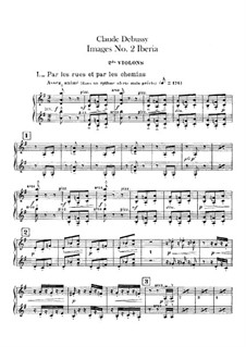Set III, No.2 Iberia, L.122: Violins II part by Claude Debussy
