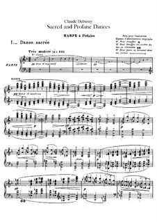 Two Dances for Harp and String Quintet, L.103: Solo part by Claude Debussy