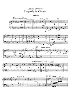 Rhapsody No.1 in G Flat Major, L.116: Harp part by Claude Debussy