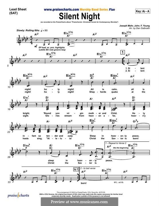 Solo instrument version (various): For keyboard by Franz Xaver Gruber