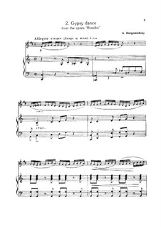 Mermaid: Act II. Gipsy Dance, for Clarinet and Piano by Alexander Dargomyzhsky