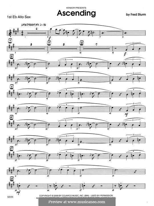 Ascending: 1st Eb Alto Saxophone part by Fred Sturm