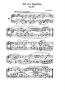 Eleven New Bagatelles for Piano, Op.119: Bagatelle No.8 by Ludwig van Beethoven