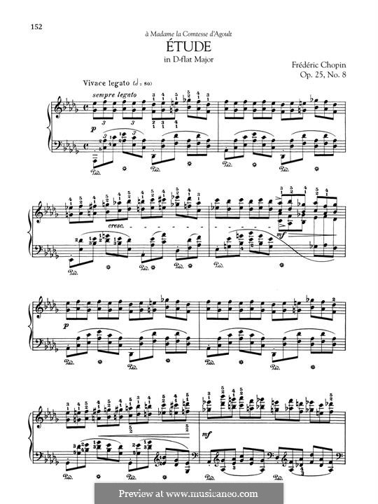 No.8 in D Flat Major: For piano by Frédéric Chopin