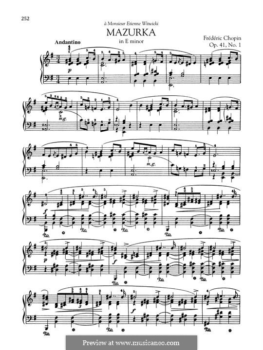 Mazurkas, Op.41: No.2 in E Minor by Frédéric Chopin