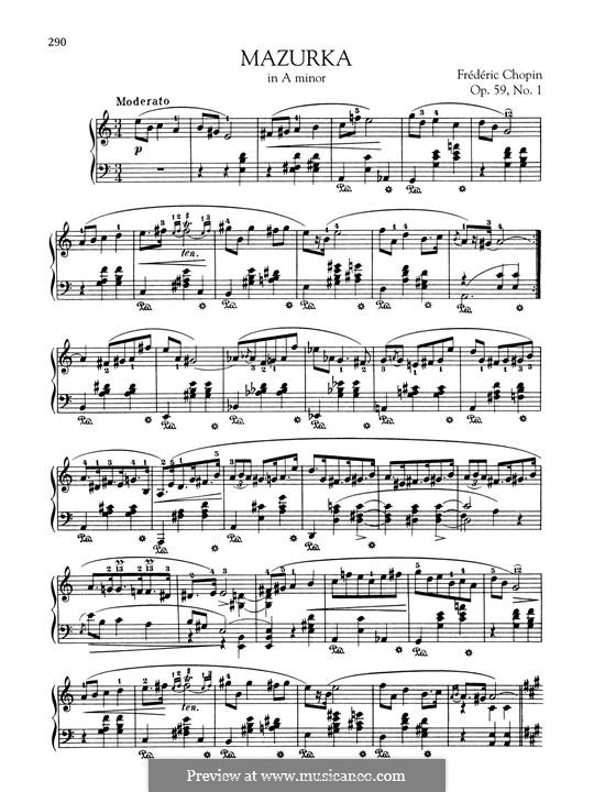 Mazurkas, Op.59: No.1 in A Minor by Frédéric Chopin