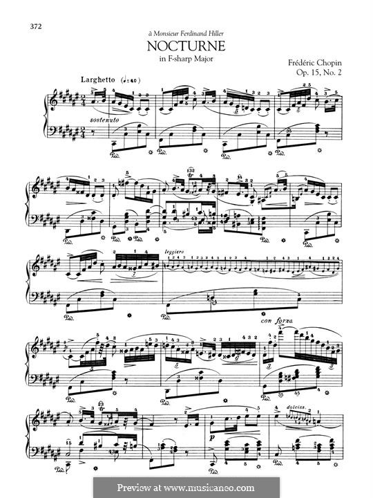 Nocturnes, Op.15: No.2 in F Sharp Major by Frédéric Chopin