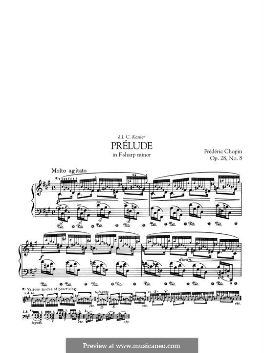 No.8 in F Sharp Minor: For piano by Frédéric Chopin