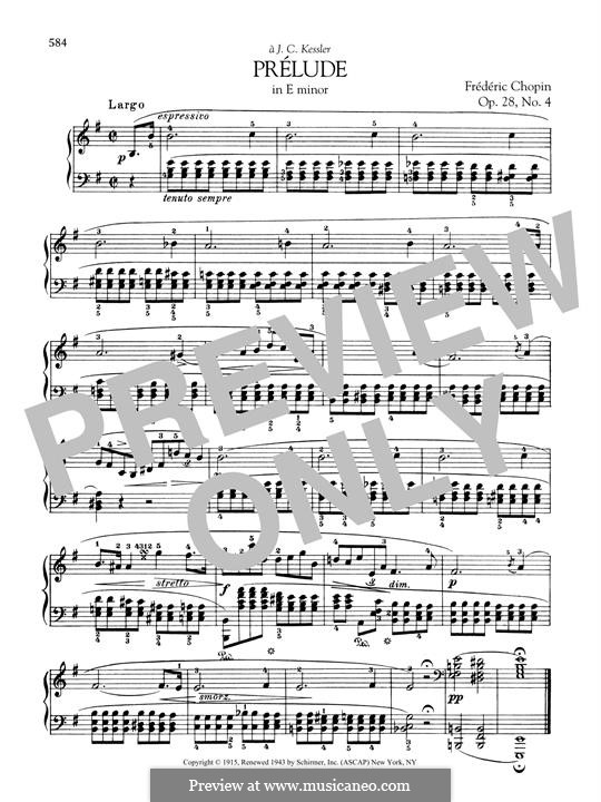 No.4 in E Minor: For piano by Frédéric Chopin