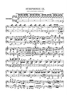 Complete Symphony: Version for piano four hands by Ludwig van Beethoven