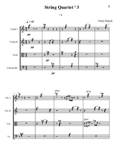 String Quartet No.3: Movement I by Vitalii Manyk
