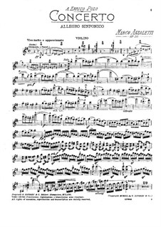 Violin Concerto in E Minor, Op.30: Solo part by Marco Anzoletti