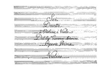 Six Duets for Violin and Viola, Op.1: Six Duets for Violin and Viola by Giovanni Ardorino