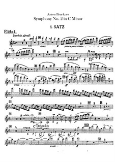Symphony No.2 in C Minor, WAB 102: Flutes parts by Anton Bruckner
