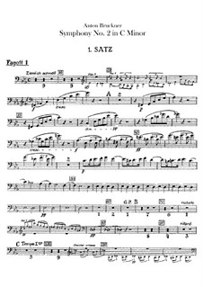 Symphony No.2 in C Minor, WAB 102: Bassoons parts by Anton Bruckner