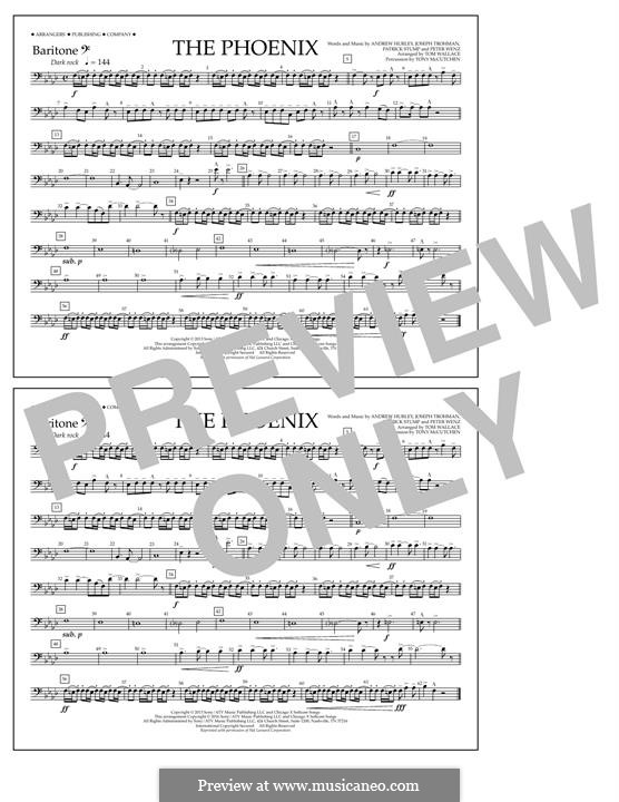 The Phoenix (Fall Out Boy): Baritone B.C. part by Andrew Hurley, Joseph Trohman, Patrick Stump, Peter Wentz