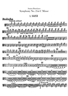 Symphony No.2 in C Minor, WAB 102: Viola part by Anton Bruckner