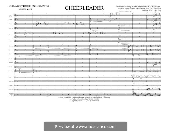 Cheerleader (arr. Jay Dawson): Full Score by Clifton Dillon, Mark Antonio Bradford, Omar Samuel Pasley, Ryan Dillon, Sly Dunbar