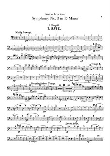 Symphony No.3 in D Minor, WAB 103: Bassoons parts by Anton Bruckner