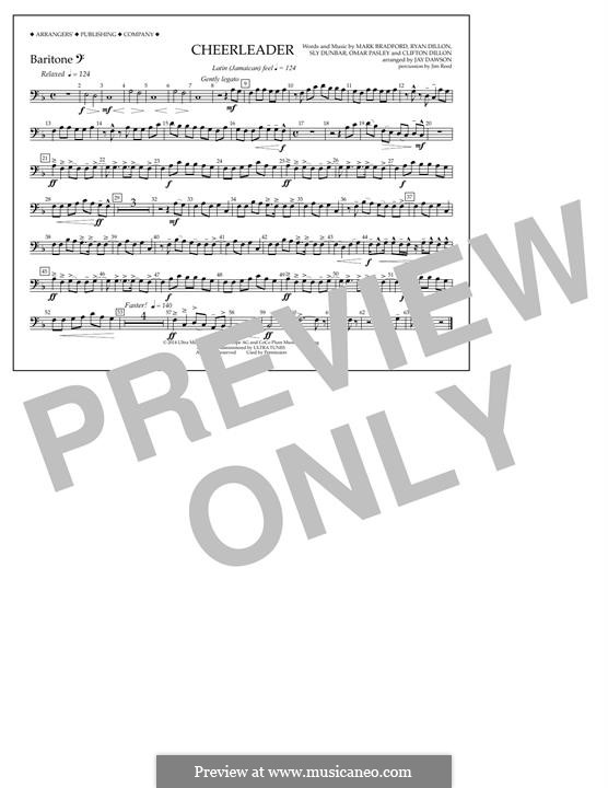 Cheerleader (arr. Jay Dawson): Baritone B.C. part by Clifton Dillon, Mark Antonio Bradford, Omar Samuel Pasley, Ryan Dillon, Sly Dunbar