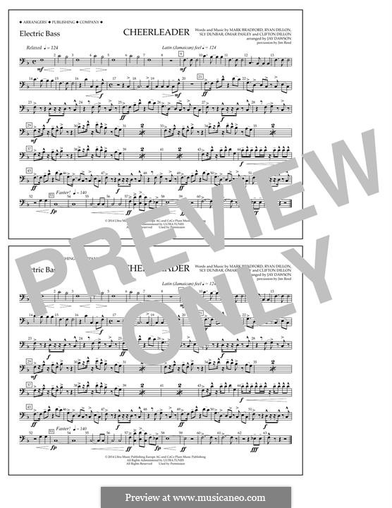 Cheerleader (arr. Jay Dawson): Electric Bass part by Clifton Dillon, Mark Antonio Bradford, Omar Samuel Pasley, Ryan Dillon, Sly Dunbar