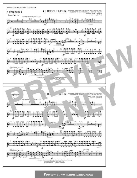 Cheerleader (arr. Jay Dawson): Vibraphone 1 part by Clifton Dillon, Mark Antonio Bradford, Omar Samuel Pasley, Ryan Dillon, Sly Dunbar