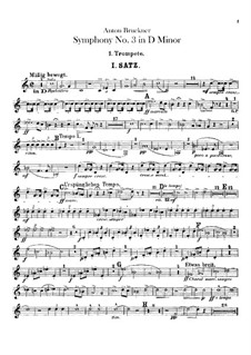 Symphony No.3 in D Minor, WAB 103: Trumpets parts by Anton Bruckner