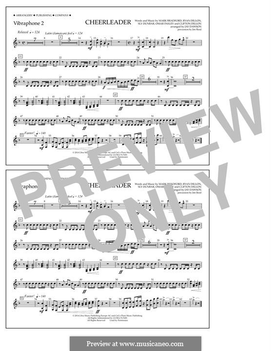 Cheerleader (arr. Jay Dawson): Vibraphone 2 part by Clifton Dillon, Mark Antonio Bradford, Omar Samuel Pasley, Ryan Dillon, Sly Dunbar