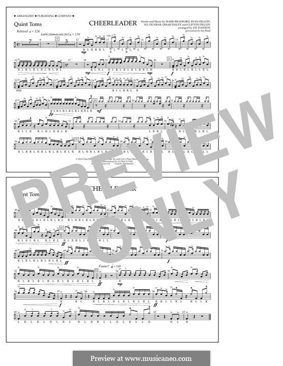 Cheerleader (arr. Jay Dawson): Quint-Toms part by Clifton Dillon, Mark Antonio Bradford, Omar Samuel Pasley, Ryan Dillon, Sly Dunbar