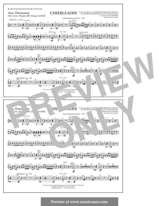 Cheerleader (arr. Jay Dawson): Aux. Percussion part by Clifton Dillon, Mark Antonio Bradford, Omar Samuel Pasley, Ryan Dillon, Sly Dunbar