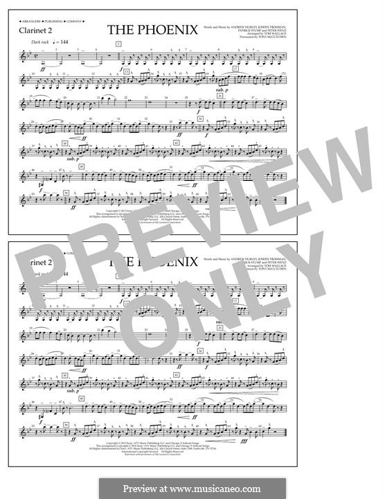 The Phoenix (Fall Out Boy): Clarinet 2 part by Andrew Hurley, Joseph Trohman, Patrick Stump, Peter Wentz