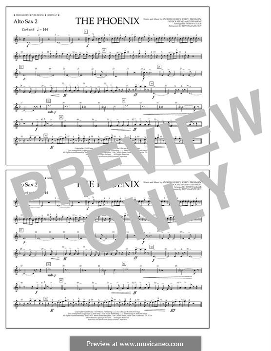 The Phoenix (Fall Out Boy): Alto Sax 2 part by Andrew Hurley, Joseph Trohman, Patrick Stump, Peter Wentz