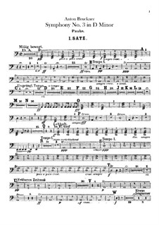 Symphony No.3 in D Minor, WAB 103: Timpani part by Anton Bruckner