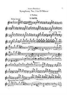 Symphony No.3 in D Minor, WAB 103: Violin I part by Anton Bruckner