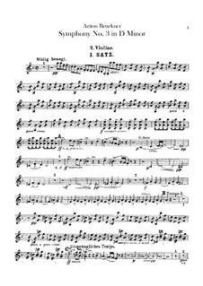 Symphony No.3 in D Minor, WAB 103: Violin II part by Anton Bruckner