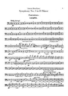 Symphony No.3 in D Minor, WAB 103: Double bass part by Anton Bruckner