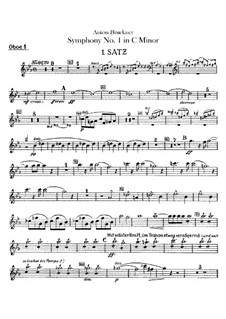 Symphony No.1 in C Minor, WAB 101: Oboes parts by Anton Bruckner