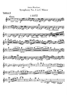 Symphony No.1 in C Minor, WAB 101: Violin I part by Anton Bruckner