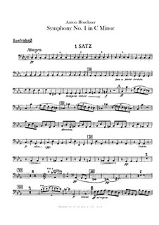 Symphony No.1 in C Minor, WAB 101: Double bass part by Anton Bruckner