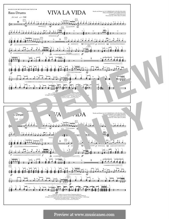Marching Band by Tom Wallace: Bass Drums part by Chris Martin, Guy Berryman, Jonny Buckland, Will Champion