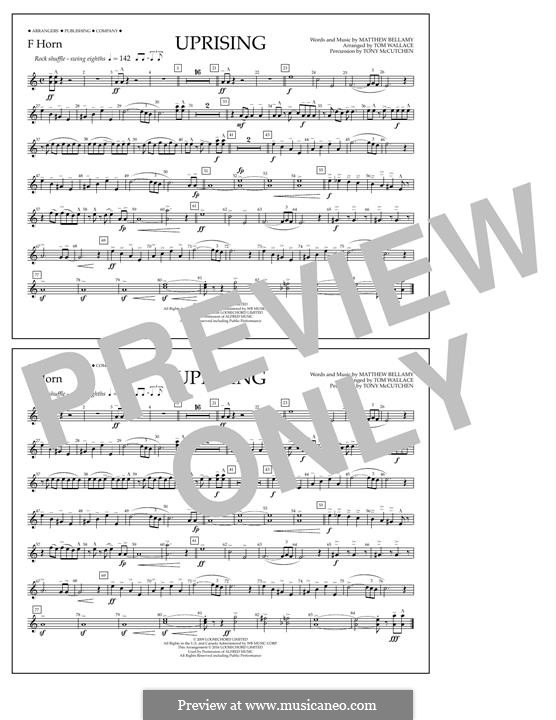 Uprising (Muse): F Horn part by Matthew Bellamy