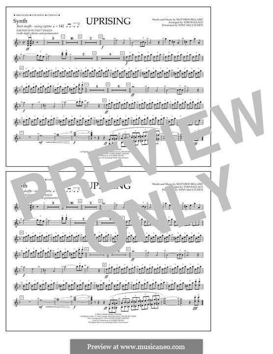 Uprising (Muse): Synthesizer part by Matthew Bellamy